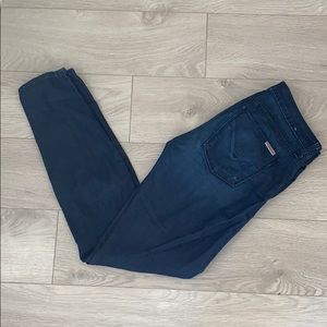 Hudson midrise dark skinny jeans
